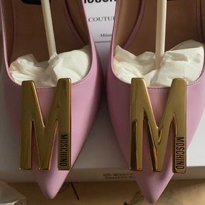 MOSCHINO logo heels Sz41